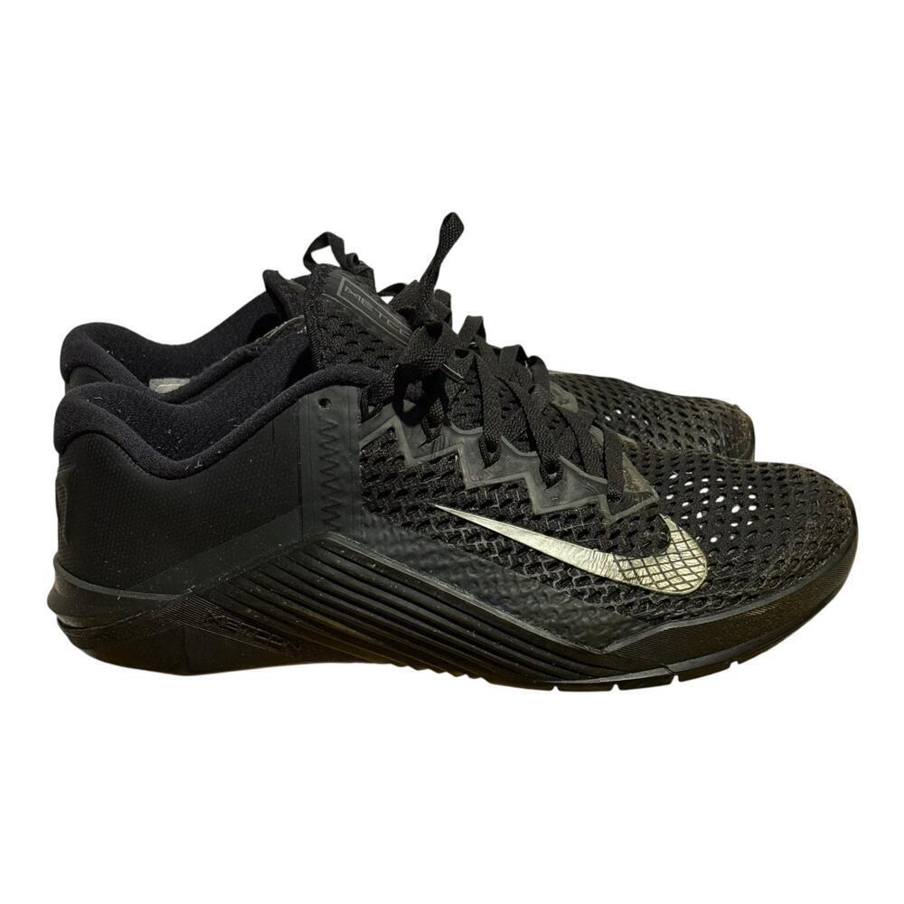 Nike Metcon 6 Black Gold Training Sneakers Men's Size 7 CK9388-001 Crossfit - Picture 1 of 9
